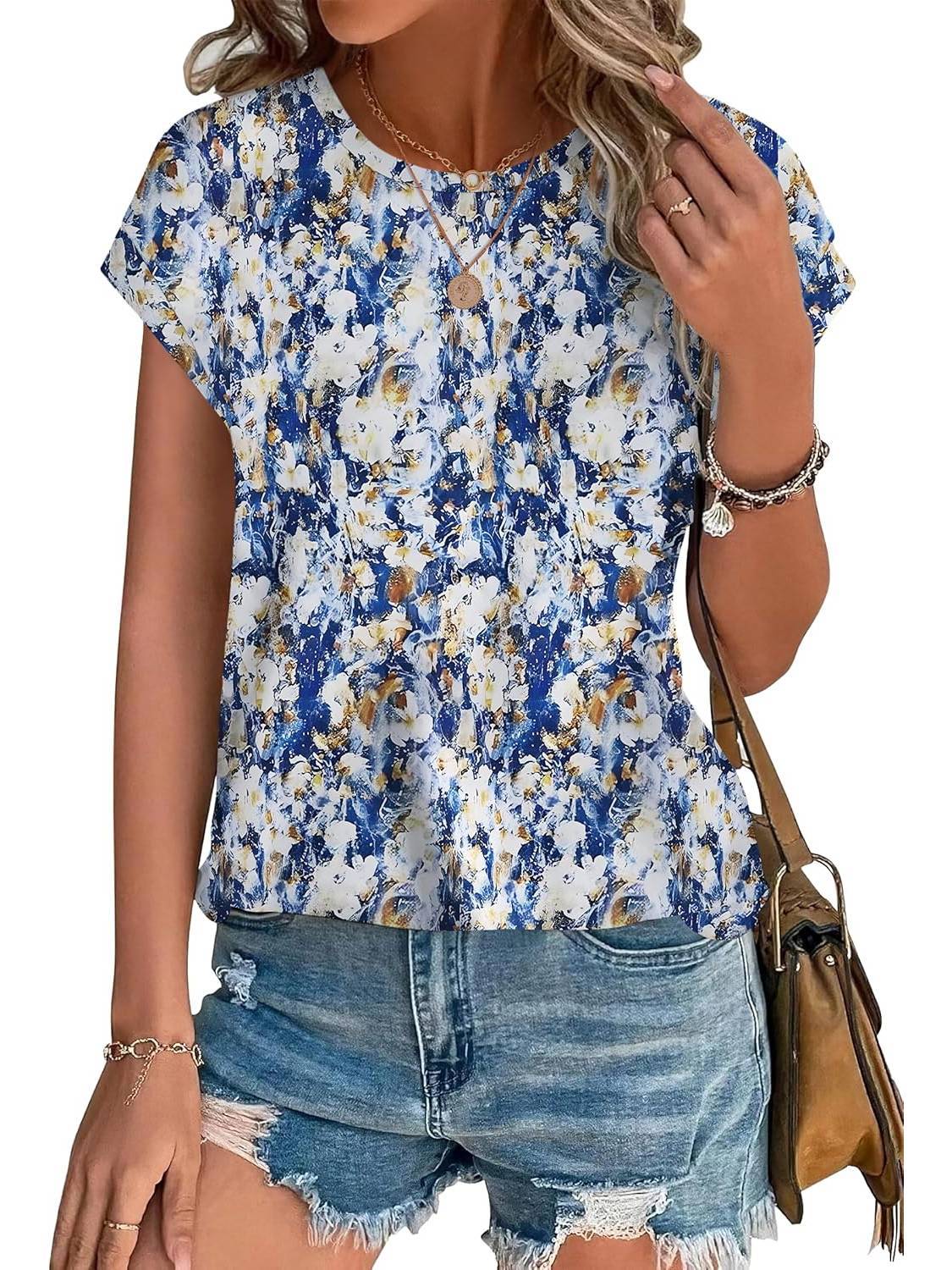Blue yellow print / 2XL