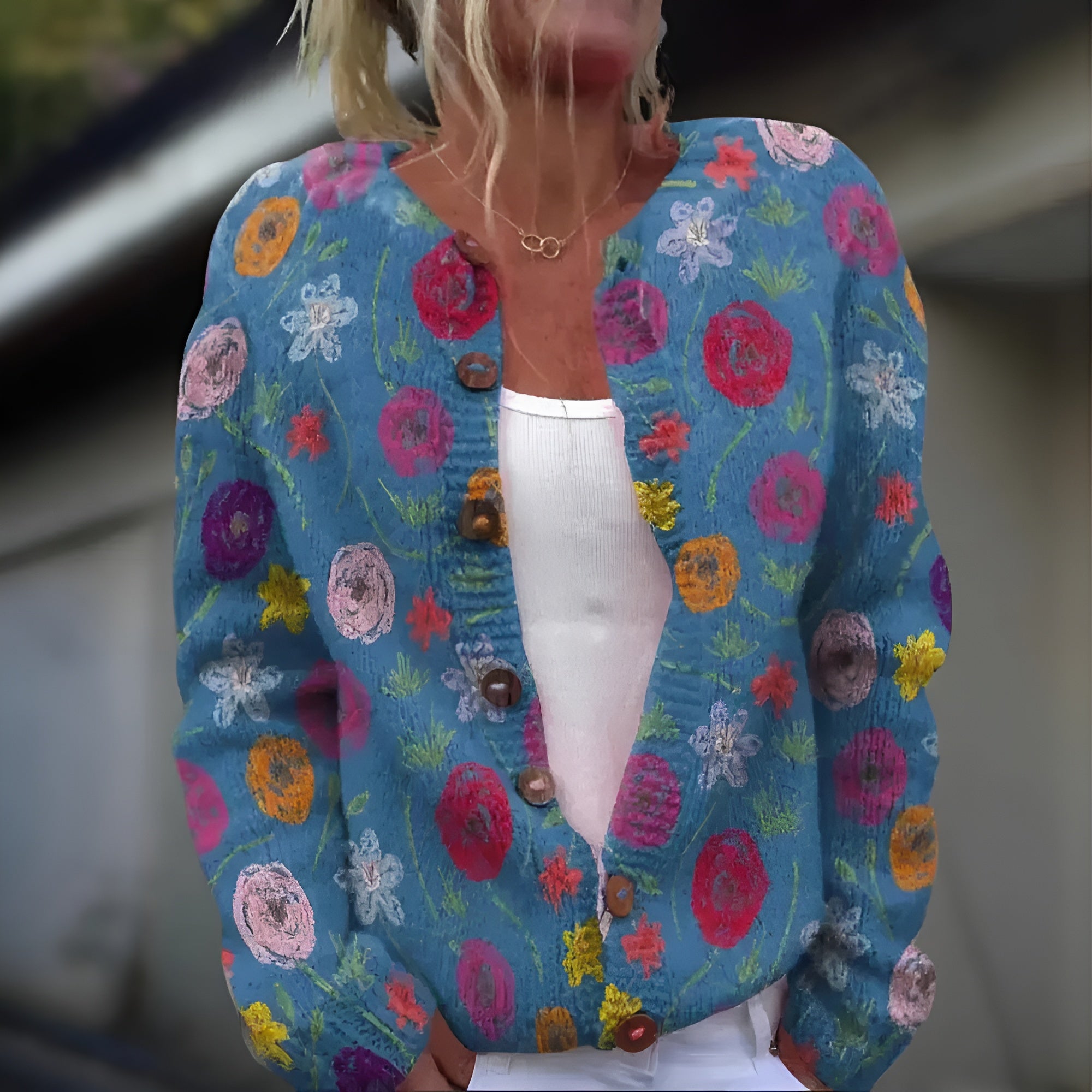 Blue Floral / 5XL