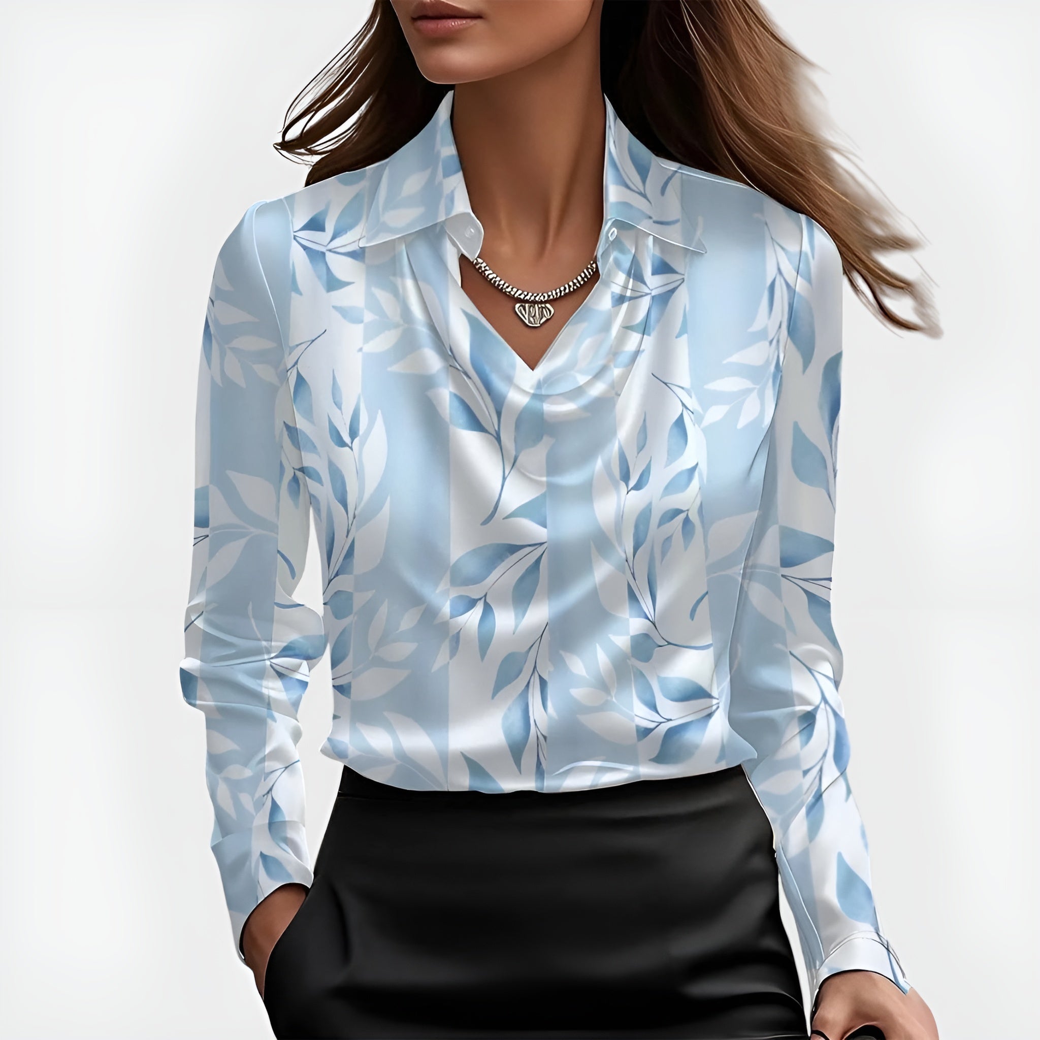 Light Blue Floral / 3XL