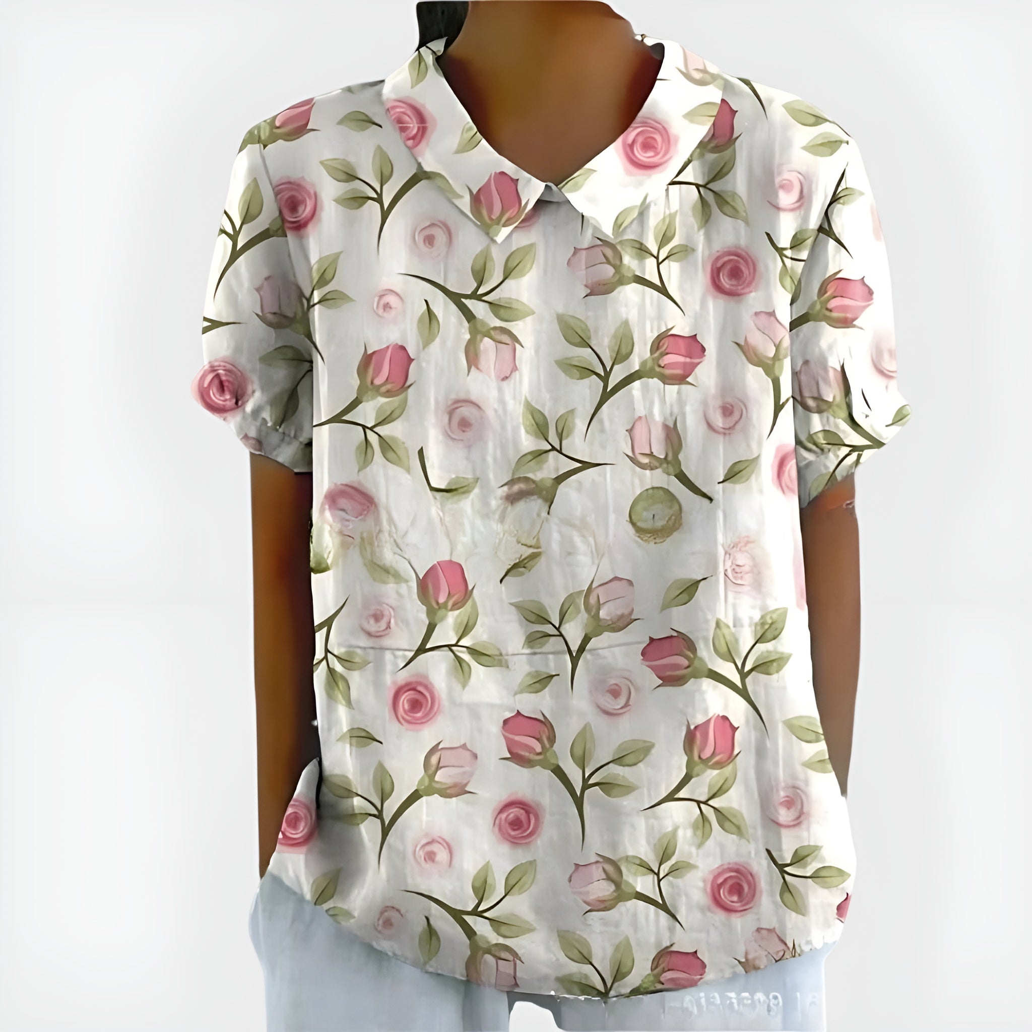 Light Pink with Floral Print / 4XL