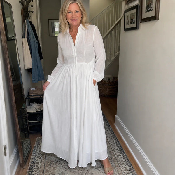 vintage inspired satin midi dress with draped collar Vintage-Inspired VOS LEE The Measurements of the garment charts may vary due to different products or suppliers. Vintage-Inspired Satin Midi Dress With