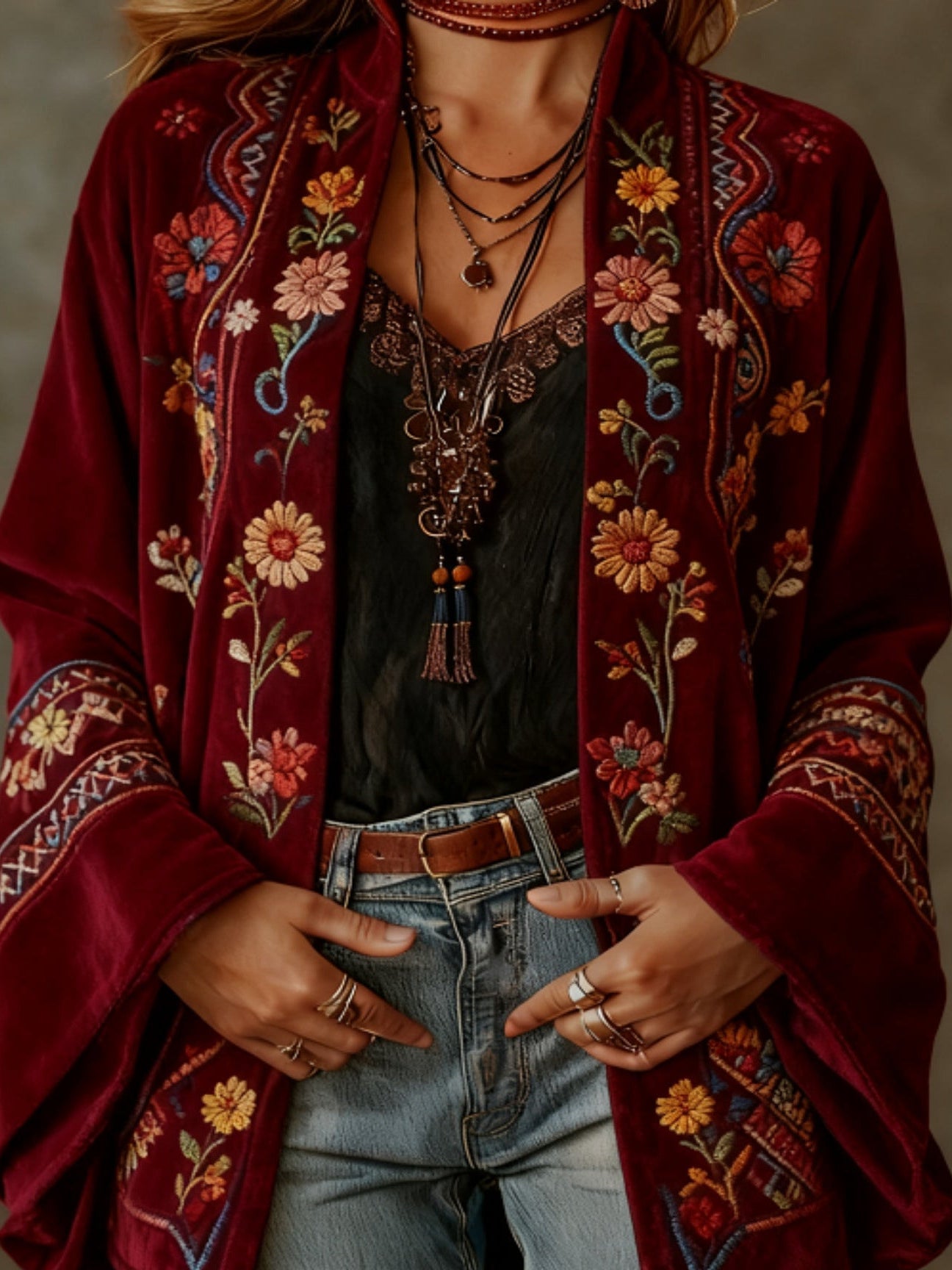 Burgundy Flower / 5XL
