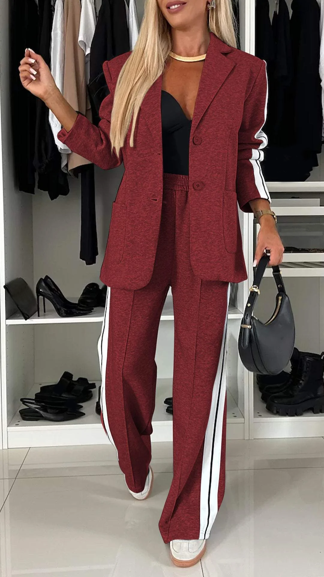 Dark Red / 5XL(US 22/UK 26)