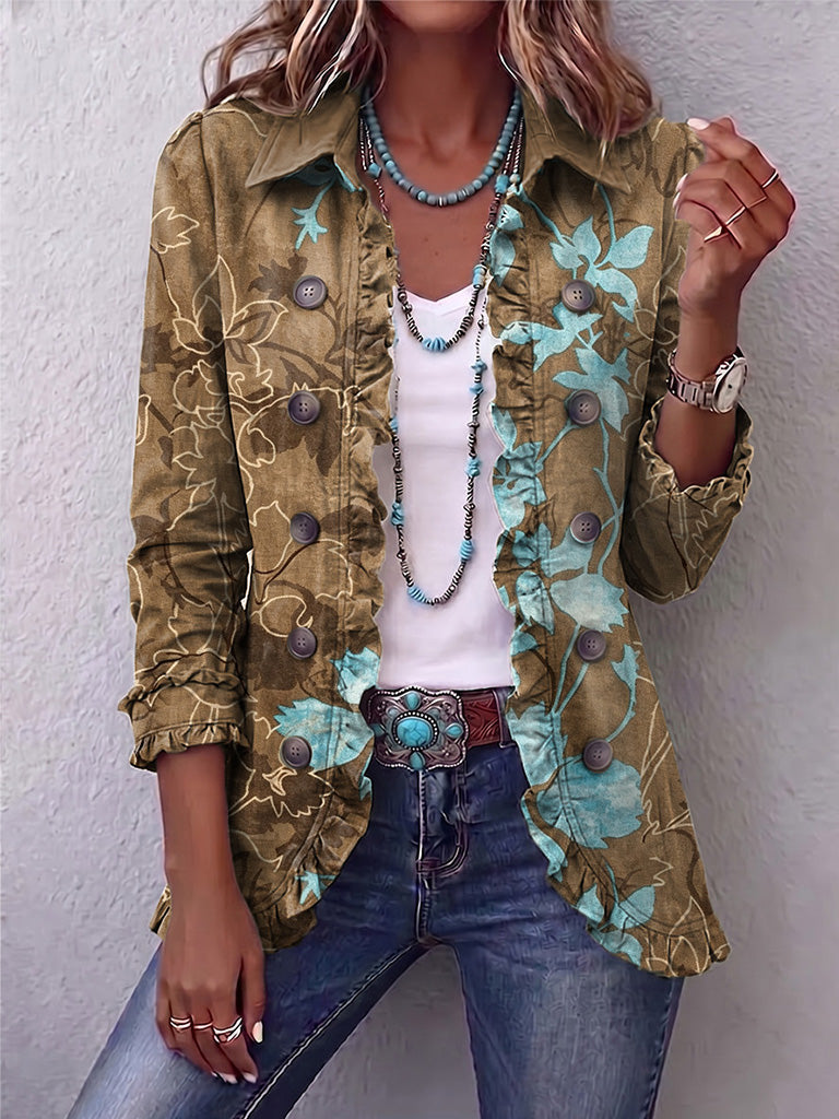Olive & Turquoise Floral / 3XL